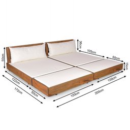 Conjunto 2 Sofás Chaise com 2 Puffs Rustic Versatti - 4