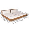Conjunto 2 Sofás Chaise com 2 Puffs Rustic Versatti - 4