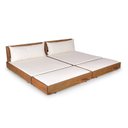 Ver imagem 2 de Conjunto 2 Sofás Chaise com 2 Puffs Rustic Versatti Yescasa Marrom/Nogueira