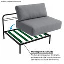 Ver imagem 7 de Sofá Modular Industrial Central Basileia 100cm Yescasa Veludo Tx Cinza Grafite