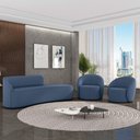 Ver imagem 2 de Sofá 4 Lugares Orgânico 220cm Morgan e 2 Poltronas Lua Suede Azul M D03 - D'Rossi