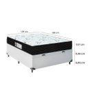 Ver imagem 2 de Cama Box Baú Viuvo + Colchão Smart Espuma D33 (128x188x61) Branco