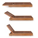 Ver imagem 5 de Conjunto 2 Espreguiçadeiras com 1 Mesa Lateral Versatti Rustic Yescasa Marrom/Nogueira