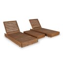 Ver imagem 1 de Conjunto 2 Espreguiçadeiras com 1 Mesa Lateral Versatti Rustic 