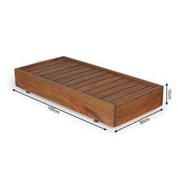 Conjunto 2 Espreguiçadeiras 2 Almofadas 1 Mesa Lateral Versatti Rustic  - 7