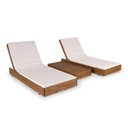 Ver imagem 1 de Conjunto 2 Espreguiçadeiras 2 Almofadas 1 Mesa Lateral Versatti Rustic