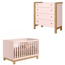 Ver imagem 1 de Conjunto Berço Encanto Slim 4315 Comoda 5135 Flora 4 Gavetas