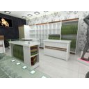 Ver imagem 2 de Estante 100% MDF Modelo Colmeia 128x204x40 cm Comac - Branco