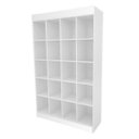 Ver imagem 1 de Estante 100% MDF Modelo Colmeia 128x204x40 cm Comac - Branco