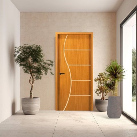 Folha de Porta   Frisada  210x80x3,5 Gitale Portas