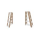 Ver imagem 3 de Kit 2 Estantes Escada Multiuso para Livros 5 Prateleiras 134cmx164cm