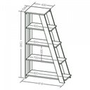 Ver imagem 5 de Kit 2 Estantes Escada Multiuso para Livros 5 Prateleiras 134CMX164CM Branco Artany