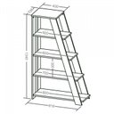 Ver imagem 4 de Kit 2 Estantes Escada Multiuso para Livros 5 Prateleiras 134cmx164cm