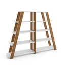 Ver imagem 2 de Kit 2 Estantes Escada Multiuso para Livros 5 Prateleiras 134CMX164CM Branco Artany