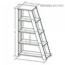 Ver imagem 7 de Kit 2 Estantes Escada Multiuso para Livros 5 Prateleiras 134CMX164CM Marrom Artany