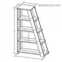 Ver imagem 7 de Kit 2 Estantes Escada Multiuso para Livros 5 Prateleiras 134cmx164cm