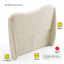 Ver imagem 4 de Cabeceira Orgânica para Cama Box Viúva Luma 120cm Bouclê Bege - Desk Design