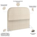 Ver imagem 4 de Cabeceira Cama Box Queen 160cm Orgânica Lanna W01 Linho Palha - Lyam Decor