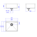 Ver imagem 3 de Cuba Deca Cozinha Suprema Retangular 50x40 Inox