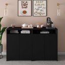 Ver imagem 1 de Conjunto 2 Balcões para Escritório Cantinho do Café Home Office Cool Preto Artany