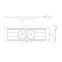Ver imagem 3 de Pia de Cozinha em Aço Inox de 200cm X 56cm Concretada sem Válvula Plus 30 Bali