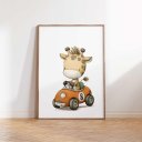 Ver imagem 2 de Kit 3 Quadros Decorativos Infantil - Corrida NO2 - 30x40 - Moldura Madeira