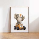 Ver imagem 4 de Kit 3 Quadros Decorativos Infantil - Corrida NO2 - 30x40 - Moldura Madeira