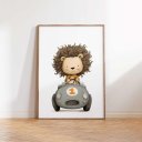 Ver imagem 3 de Kit 3 Quadros Decorativos Infantil - Corrida NO2 - 30x40 - Moldura Madeira