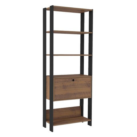 Estante para Livros Match com 1 Porta e 3 Prateleiras Artely