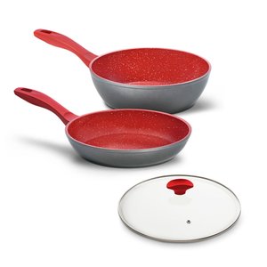 Panelas Polishop com Tampa Ichef - Sauté - Day By Day 24Cm - Vermelha | Polishop