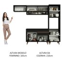 Ver imagem 6 de Armário de Cozinha Completa 250cm Preto Reims Madesa 04