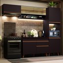 Ver imagem 1 de Armário de Cozinha Completa 250cm Preto Reims Madesa 04