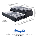 Ver imagem 2 de Bicama Box Solteiro Linho Cinza 88x188 com Dois Colchões Gransleep Verticoil Ecoflex