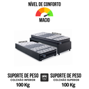 Ver imagem 6 de Bicama Box Solteiro Linho Cinza 88x188 com Dois Colchões Gransleep Verticoil Ecoflex