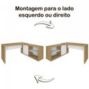 Ver mais imagens de Conjunto Home Office 2 Peças 1 Escrivaninha em L Smart com 1 Gaveteiro Day 2 Gavetas Olmo e Branco Marrom Artany