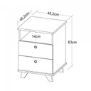 Ver imagem 6 de Conjunto Home Office 2 Peças 1 Escrivaninha em L Smart com 1 Gaveteiro Day 2 Gavetas Olmo e Branco m