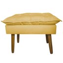 Ver imagem 2 de Puff Decorativo para Sala de Estar Opala Suede Amarelo - Montanaris Decor MD MONTANARIS DECOR