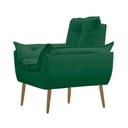 Ver imagem 2 de Kit 02 Poltrona Opala Decorativa Suede Verde