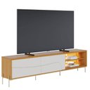 Ver imagem 1 de Rack Bancada Amalfi Naturale Off White Matte Pés em Metal - Colibri