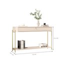 Ver imagem 2 de Aparador de Sala Aparador para Sala Buffet 1 Gaveta - Off White Dourado