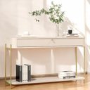 Ver imagem 3 de Aparador de Sala Aparador para Sala Buffet 1 Gaveta - Off White Dourado