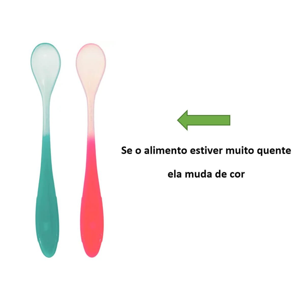 2 Colher para Introdução Alimentar Buba Termossensíveis Bebê ...