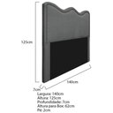 Ver imagem 5 de Cabeceira Casal Bari P02 140 cm Para Cama Box Cinza