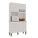 Ver imagem 1 de Armário de Cozinha 5 Portas 2 Gavetas Dubai Salleto Branco