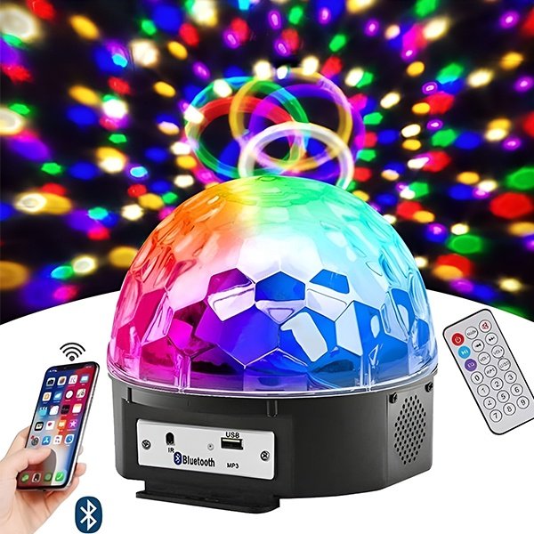 Globo de Luz Led Bola Maluca Rgb Bluetooth com Usb e Mp3 para Festas - 2