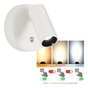 Ver imagem 3 de Luminaria Led Arandela 3 Tons Usb Bateria Recarregavel Parede Mesa Cabeceira Leitura Estudo Trabalho