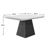 Mesa de Jantar Rufato Luna Base Tp Reto 120 Off White - 2