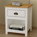 Ver imagem 2 de Kit 02 Mesas de Cabeceira Madeira Maciça 46 Cm 9100 Branco Freijo Milani Store