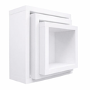 Ver imagem 3 de Nicho para Quarto Quadrado Banheiro Prateleira Mdf Kit 3 Pc - Branco