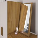 Ver imagem 5 de Cômoda para Quarto 3 Gavetas e 2 Portas com Espelho NT5165 Marrom/Freijó Trend/Off White